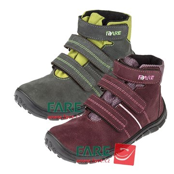 Celoroční boty FARE Barefoot B5526 a B5626 s membránou - suchý zip
