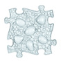 Dinosauří vejce / měkké / pastelově modrá